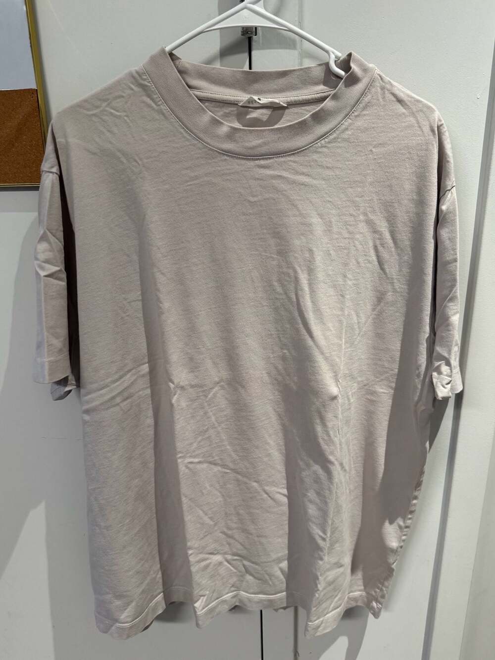 Reserved Men's Oversized 100% Cotton Crew Neck T-Shirt Taupe Size XXL